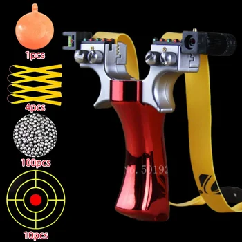Рогатка для стрельбы из смолы, 4-цветная охотничья катапульта на открытом воздухе с бумажной мишенью, двойной винт, резинка для быстрого надавливания, спортивная форма