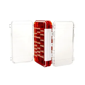 Двусторонняя съемная водонепроницаемая коробка для аксессуаров, многофункциональная вставляемая коробка для приманок, коробка для принадлежностей для морской рыбалки, красный