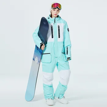 Новый Зимний лыжный костюм, женская куртка для сноуборда, Мужские комплекты, Водонепроницаемый ветрозащитный костюм, лыжные куртки и брюки с ремешками, лыжный костюм