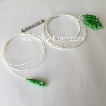 Бесплатная доставка 1x4 волоконно-оптический ПЛК-разветвитель с зеленым разъемом SC/APC, длина кабеля G657A1 0,9 мм, 1 м 10 шт.