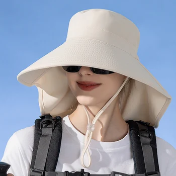 Спортивная Солнцезащитная кепка, широкополая шляпа-шаль с отверстием для конского хвоста, Дышащая Универсальная шляпа для кемпинга, пеших прогулок, Летняя уличная шляпа