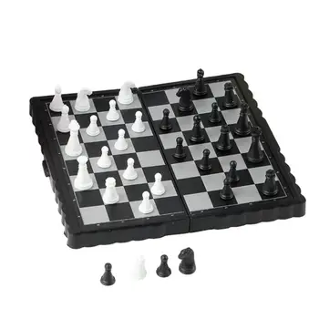Классическая шахматная настольная игра, Магнитные шахматы, развивающие игрушки, Складная Многоразовая шахматная игра для детей и взрослых с прочными фигурами