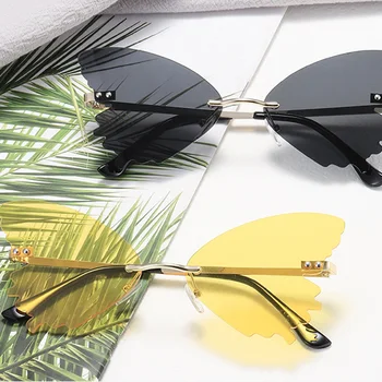 Модные солнцезащитные очки Butterfly, 1 шт., рыболовные очки без металлической оправы, поставка очков, аксессуары для очков UV400 на открытом воздухе для мужчин и женщин
