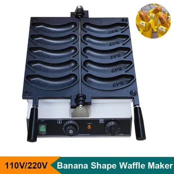 Электрическая Коммерческая Домашняя Машина для выпечки Вафельного торта в форме банана 110V 220V 5ШТ Tokyo Banana Cake Maker