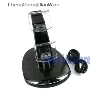ChengChengDianWan Для PS4 контроллер геймпад Двойной USB Настольная Подставка Быстрое Зарядное Устройство Синий Светодиодный Док-станция Для Зарядки Контроллера зарядка 5шт