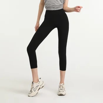Женские комплекты штанов для йоги брюки Спортивные женские леггинсы для тренировок в тренажерном зале speed dry peach для танцев на ягодицах эластичные укороченные для фитнеса