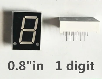 10шт 0,8 дюйма, 0,8 дюйма, красный/ЗЕЛЕНЫЙ/СИНИЙ, 7-сегментный светодиодный дисплей, цифровой дисплей, 1-битный катодно-анодный дисплей