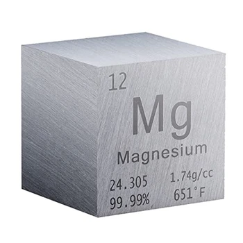 1-дюймовый Магниевый Кубический металл High-Density Elements Cube Чистый Металл для коллекций Elements Лабораторный Экспериментальный материал