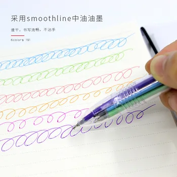 Baile Bl-191 Креативная многофункциональная шестицветная масляная ручка для печати, многоцветная шариковая ручка Atom Pen