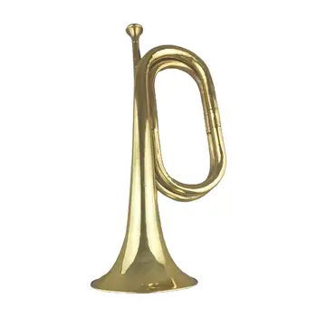 Кавалерийская труба Музыкальный инструмент Игрушка для раннего развития Латунный маршевый рожок для