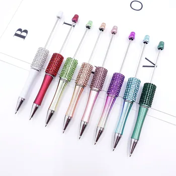 120шт Ручка с бриллиантами, украшенная бисером, Разноцветные шариковые ручки 