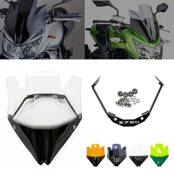 Дефлектор ветрового стекла мотоцикла с кронштейном для Kawasaki Z750 Z 750 Z750R 2007-2012
