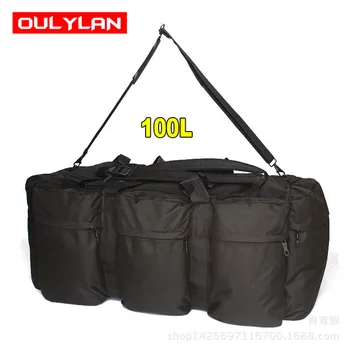 Большая багажная сумка, 100-литровый Военно-тактический рюкзак, Мужская дорожная сумка на открытом воздухе, Многофункциональная сумка, Спортивная сумка для хранения палатки