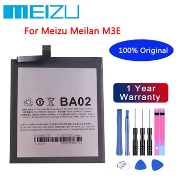 Meizu Высококачественный 100% Оригинальный Аккумулятор BA02 Для Meizu Meilan M3E M3E M3e E 3100mAh Аккумуляторы Для Мобильных Телефонов + Инструменты