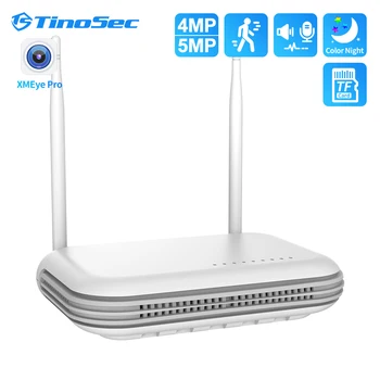 TinoSec 8CH 5MP 4MP NVR Box H.265 PoE Сетевой Видеомагнитофон Для Системы Видеонаблюдения Монитор Слежения За Лицом Камера Nvr