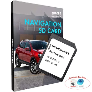 Navi Sat SD-Карта с 7 или 8-дюймовым Сенсорным Экраном 2022 Мультимедиа для Автомобиля Mazda 3 CX30 USA CAN MEX Maps GPS Навигация