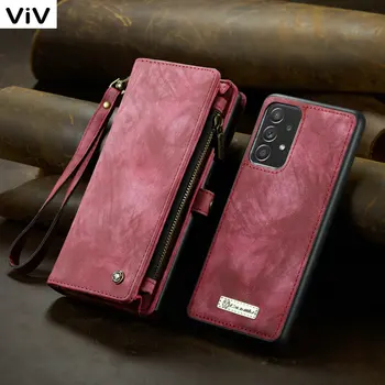 Чехол-бумажник CaseMe для Samsung Galaxy Note 20 из роскошной кожи с многофункциональной подставкой на молнии 2 в 1, откидной кожаный чехол Note20