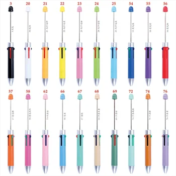 10шт Четырехцветная ручка для заправки бисером, Оптовая Шариковая ручка, ручка из бисера 