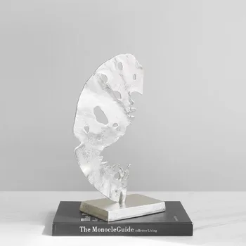 Роскошная алюминиевая ретро-абстрактная бабочка-полудрема, художественная мебель, Креативная Геометрическая скульптура, украшения для винного шкафа, подарок