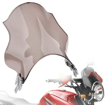 ABS Универсальное лобовое стекло мотоцикла для Honda/Yamaha/Kawasaki/Suzuki Дефлектор коричневый