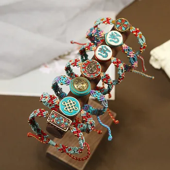 Тибетский этнический стиль, непальский браслет ручной работы, ретро-тканый браслет для пар, ювелирные изделия, подарки, литературные аксессуары