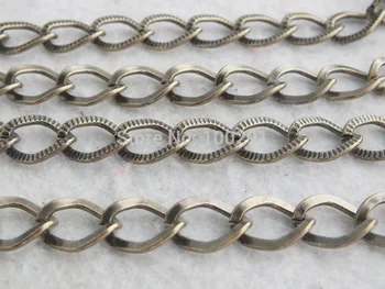 Ювелирная цепочка длиной 100 м, 9*12 мм, звено цепи из античной бронзы, ювелирные аксессуары, ювелирные изделия