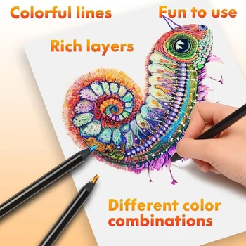 Набор Карандашей 12 цветов с забавными разноцветными стержнями, Портативный Прочный инструмент для рисования, раскрашивания