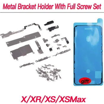 Внутренний металлический кронштейн-держатель + полный набор винтов Для замены упаковки для iPhone X XR XS Max с водонепроницаемой лентой для экрана