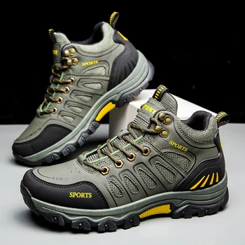 Армейская зеленая походная обувь для мужчин, нескользящие уличные горные треккинговые кроссовки, мужская спортивная обувь для альпинистов, Обувь для скалолазания