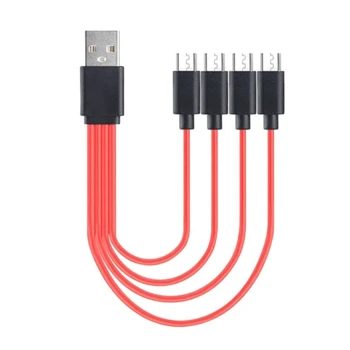 Мультикабель для зарядки 4 в 1 Несколько зарядных шнуров Micro USB Адаптер Разъемы порта Micro USB для мобильных телефонов планшетов