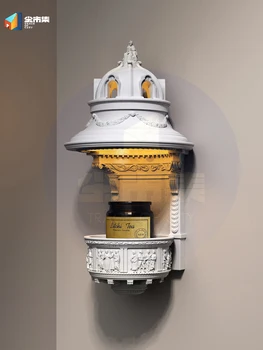 Гипсовая лампа для коридора Встроенный Настенный светильник для гостиной Атмосфера Восковая лампа для Ароматерапии