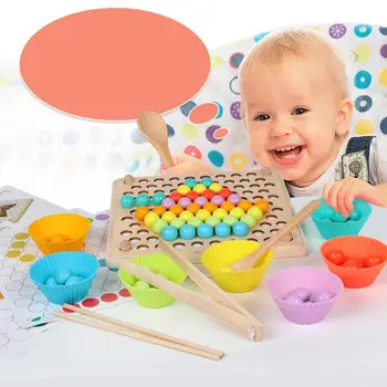 2 стиля раннего детства, деревянная головоломка с шариками, интерактивные игрушки для родителей и детей, набор головоломок из бисера, игрушки для тренировки рук и глаз для детей