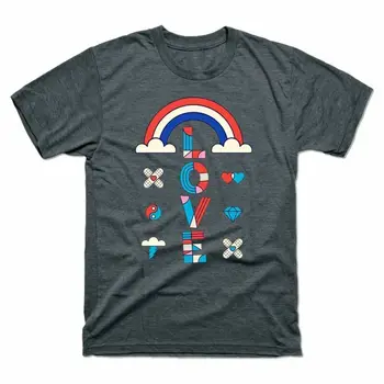 Футболка Love Elements с винтажным рисунком в стиле ретро Отличная идея для подарка Мужская футболка с длинными рукавами