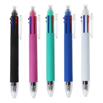 0,7 мм 5 цветов В одном Выдвижные шариковые ручки Механический карандаш для ровного письма