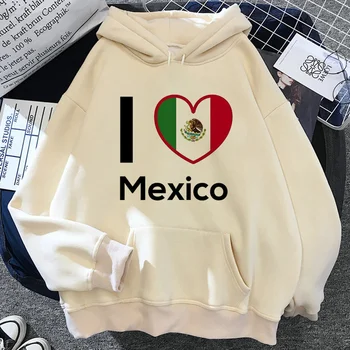 Толстовки с капюшоном из Мексики, женская уличная одежда, аниме, пуловер с длинным рукавом, женский готический пуловер