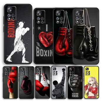 Прочные Боксерские Перчатки, Черный Чехол Для Телефона Xiaomi Redmi Note 12 10 11 9 Pro Plus Speed 11E 11S 11T 10S 9T 8T 5G