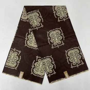 Настоящая оригинальная Африканская голландская ткань Батик для платья New Bazin Высококачественная хлопчатобумажная ткань с восковым принтом Анкара из Голландии 6 ярдов