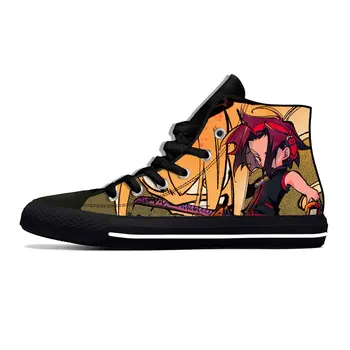Аниме Мультфильм Манга Shaman King Asakura Yoh Забавная повседневная Тканевая обувь с высоким берцем, легкие Дышащие мужские и женские кроссовки с 3D принтом