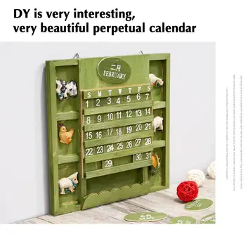 Креативный Винтажный Календарь 1 комплект Деревянного Украшения для дома Ручной Работы, Подвесной Настенный календарь 