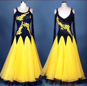 Платье ДЛЯ бальных танцев OCTM038, сшитое на заказ для современного танго-вальса