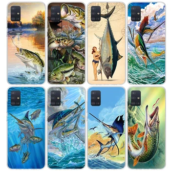 Морская Рыбалка Удочка Чехол Для телефона Samsung Galaxy A51 A50S A71 A70 A41 A40 A31 A30S A20E A20S A21S A10S A6 A7 A8 A