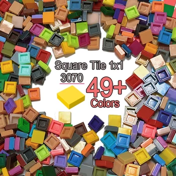 Tile1x1 Square Pixel Art Remix Painting 49 + Цветов Строительный Блок MOC Части Кирпичная Мозаика DIY Игрушки 3070/30039 300 шт. /лот