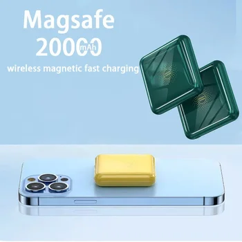 Mini Magsafe Power Bank 50000mAh Компактный портативный мобильный телефон Внешний источник питания Беспроводная быстрая зарядка Магнитный блок питания