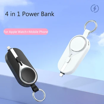 Мини-Power Bank 3000mAh Беспроводное зарядное устройство для iWatch Apple Watch 6 5 4 3 Powerbank для iPhone 14 Xiaomi Samsung Huawei Повербанк
