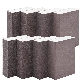 8 Упаковок шлифовальных губок Грубые шлифовальные блоки с крупностью песка 60-220 г, Пенопластовая Наждачная бумага для полировки металла и дерева
