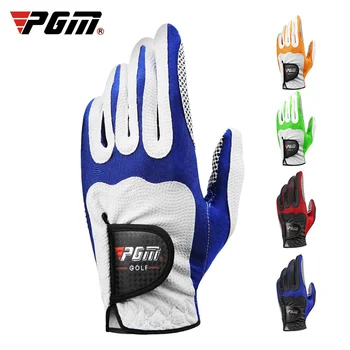 Упаковка PGM 1 шт Перчатки для гольфа Мужские для левой / правой руки Мягкие дышащие с противоскользящими гранулами Мужские перчатки для гольфа ST016