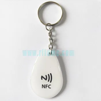Кольцо для ключей из эпоксидной смолы NFC NTAG216, цепочка для ключей с эпоксидной меткой, 13,56 МГц, протокол 14443A, NFC-метка.
