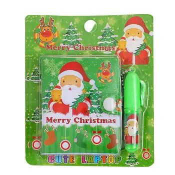 Маленькие блокноты для детей, портативный рождественский блокнот с милым рисунком, многофункциональные блокноты с милой подкладкой, кармашек для мини-журнала