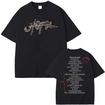 Футболка рэпера Cactus Jack, футболки с графикой альбома UTOPIA, мужские футболки в стиле хип-хоп из чистого хлопка, мужская повседневная футболка оверсайз, уличная одежда