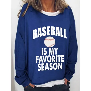 Женский бейсбольный топ Rheaclots - мой любимый топ с принтом сезона с длинными рукавами